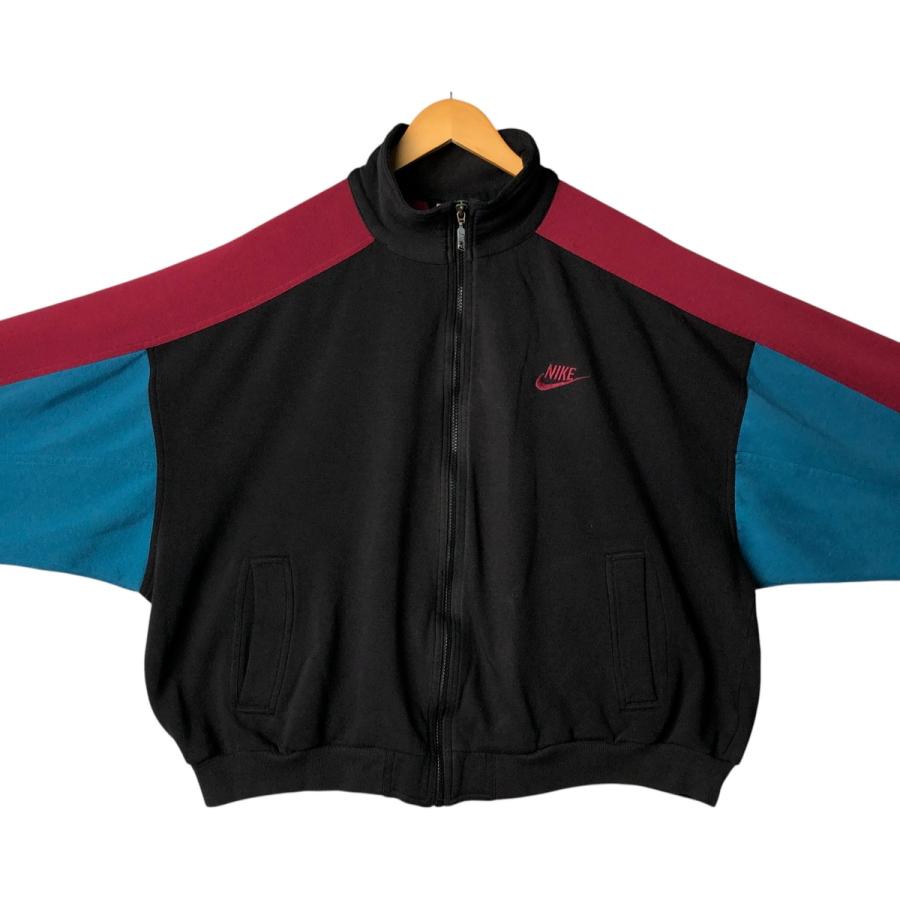 美品✨ 90s 銀タグ NIKE トラックジャケット 上下セット ブラック XL 希少 NIKE トラックジャケット 銀タグ 刺繍ロゴ 90s ブラック XL