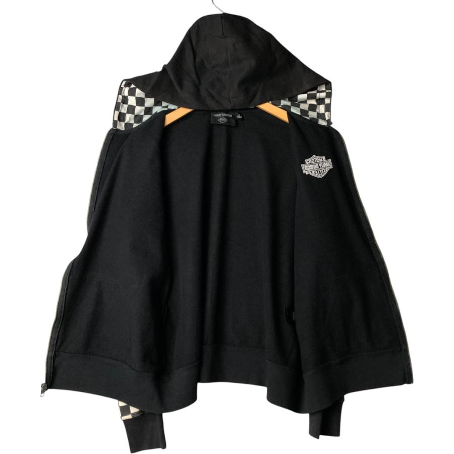 古着 ハーレーダビッドソン Harley-Davidson チェッカーフラッグ スウェットフルジップパーカー レディースXL相当 /eaa571910 古着 ハーレーダビッドソン Harley-Davidson チェッカーフラッグ