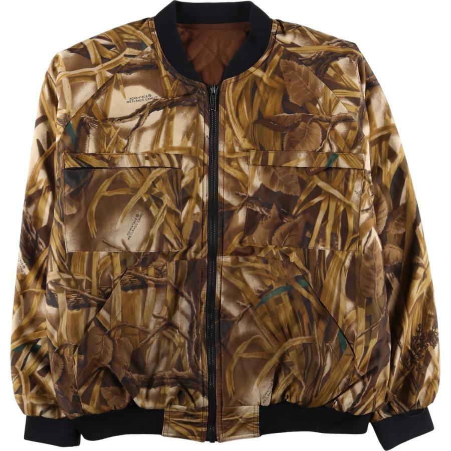 美品 ワイルドシングス ユナイテッドカー リバーシブル 中綿 迷彩 М 古着 ~90年代 HERTER'S 迷彩柄 リアルツリーカモ リバーシブル 中綿