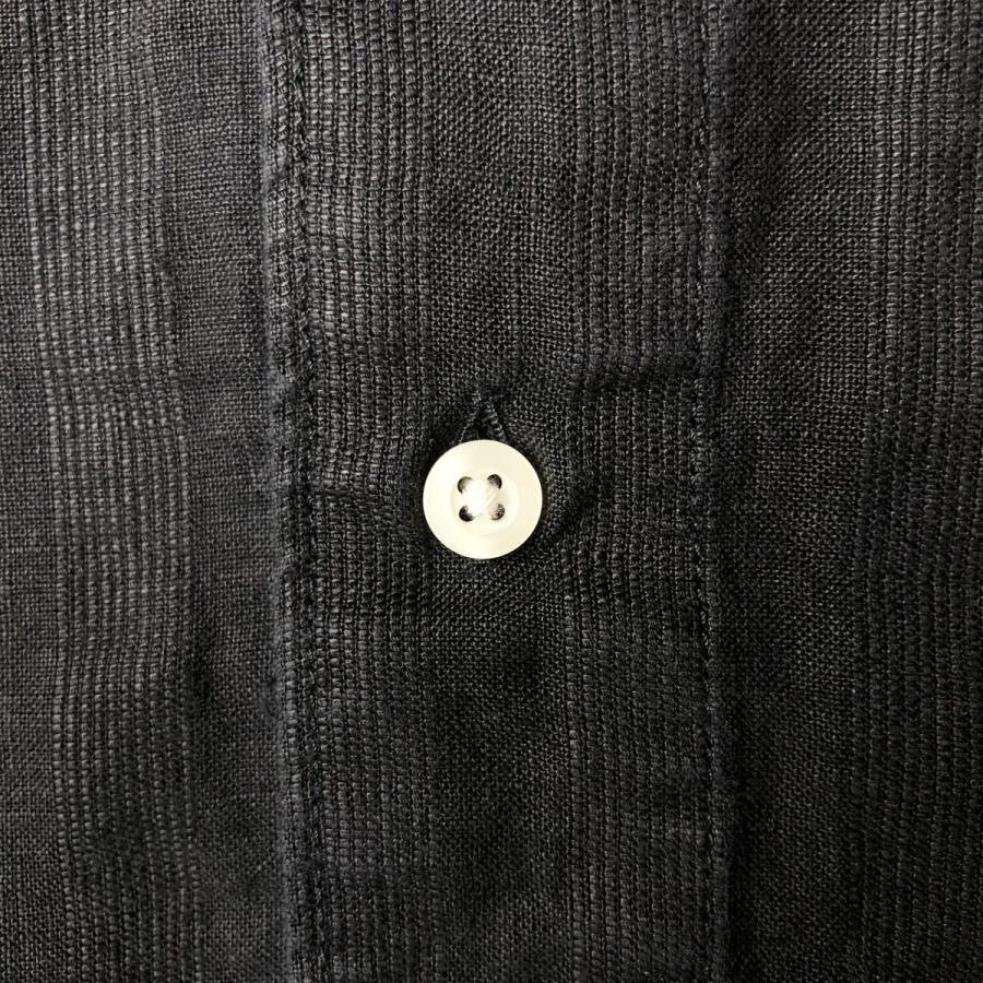 90S BANANA REPUBLIC ストライプシャツ ブラック BANANA REPUBLIC（バナナリパブリック） 古着 00年代 ストライプ柄