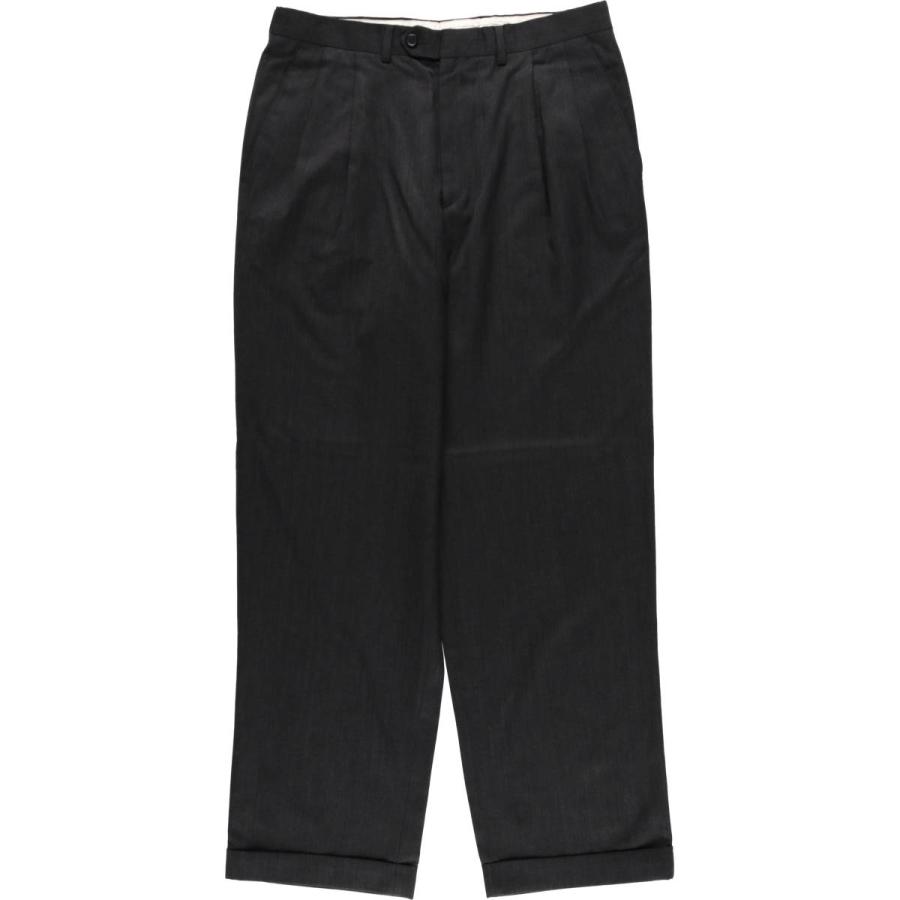 古着 PAZONI ツータック ウールパンツ スラックス イタリア製