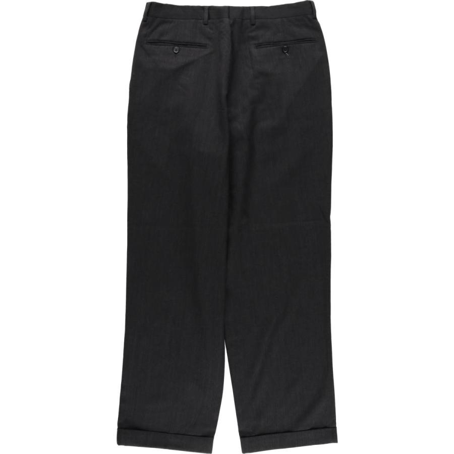 イタリア製 80s SPORT 3タック ウール スラックス W32×L29 古着 PAZONI ツータック ウールパンツ スラックス イタリア製