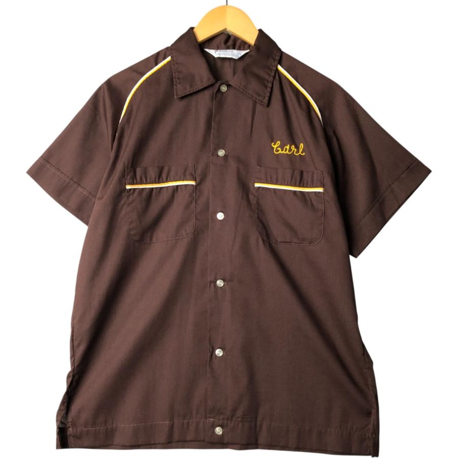 古着 ヒルトン HILTON ボウリングシャツ ボックスシャツ USA製 メンズM