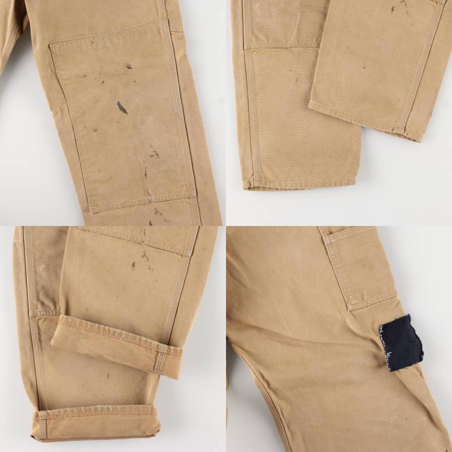 人気carharttダブルニーダックオーバーオール34×32 カーハート ダックオーバーオール 34×32 ペンキ加工 ダブルニー