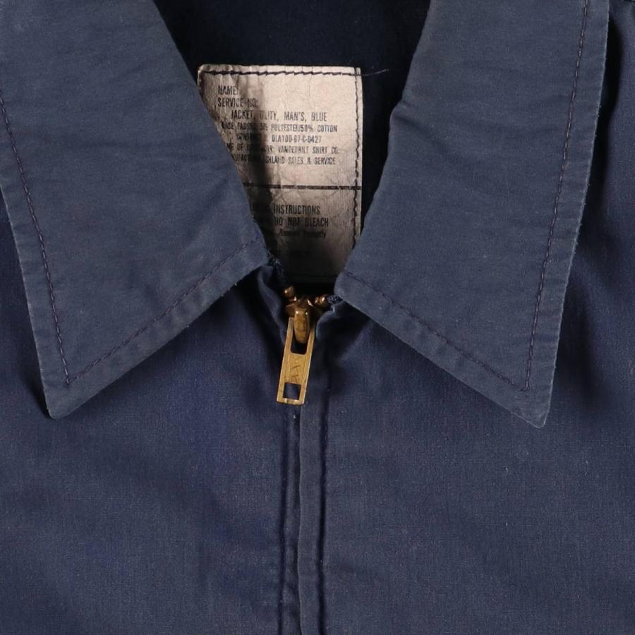 古着 80年代 JACKET UTILITY MAN'S BLUE ミリタリー ユーティリティジャケット USA製 メンズM相当 ヴィンテージ/eaa572503 古着 80年代 JACKET UTILITY MAN'S BLUE ミリタリー ユーティリティ