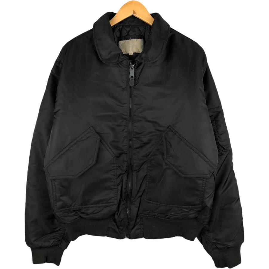 90s MILTEC ミルテック CWU-45P ジャケット ブラック 古着 民間品 ミルテック MIL-TEC CWU-45/Pタイプ 中綿入り ミリタリー