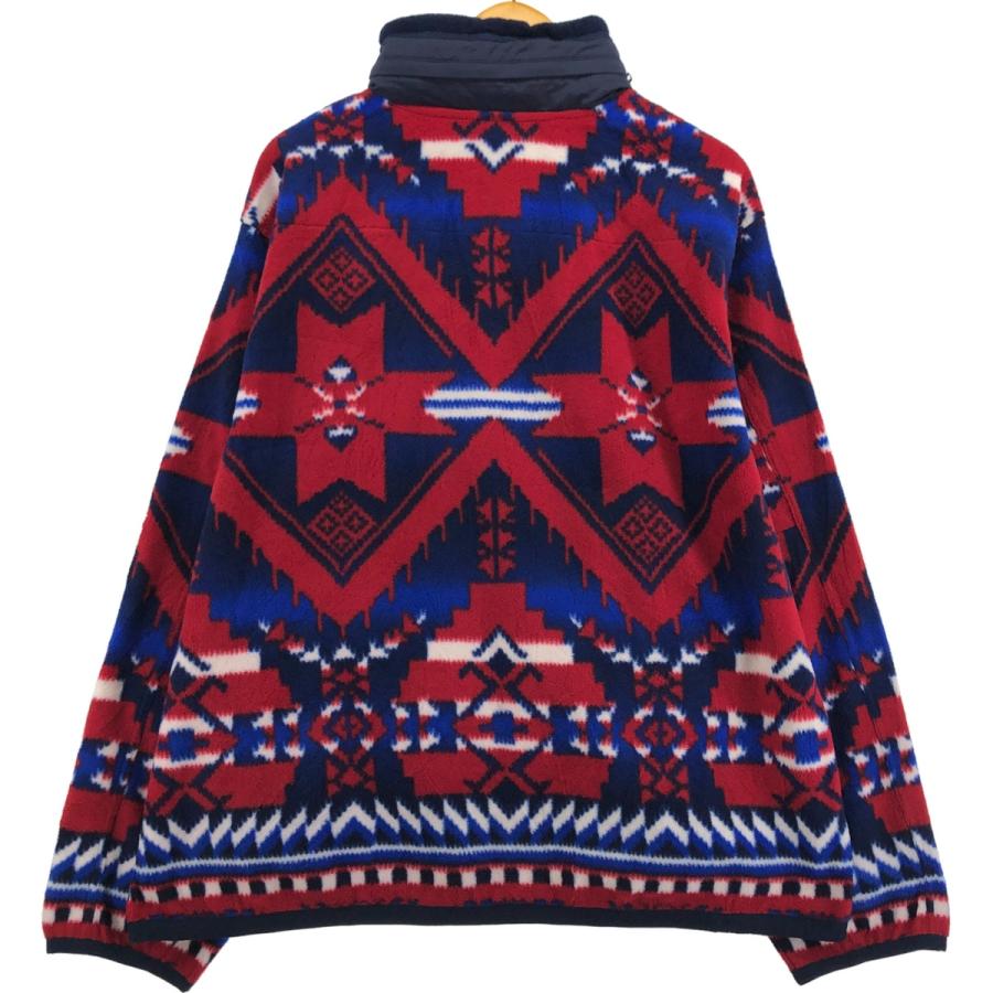 古着 ラルフローレン Ralph Lauren POLO by ネイティブ柄 ハーフジップ