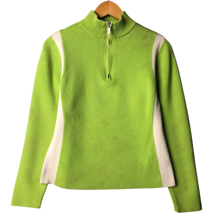 古着 00年代 トミーヒルフィガー   コットンニットハーフジップセーター レディースL相当/eaa572623 TOMMY HILFIGER（トミー・ヒルフィガー） 古着 00年代 コットンニット