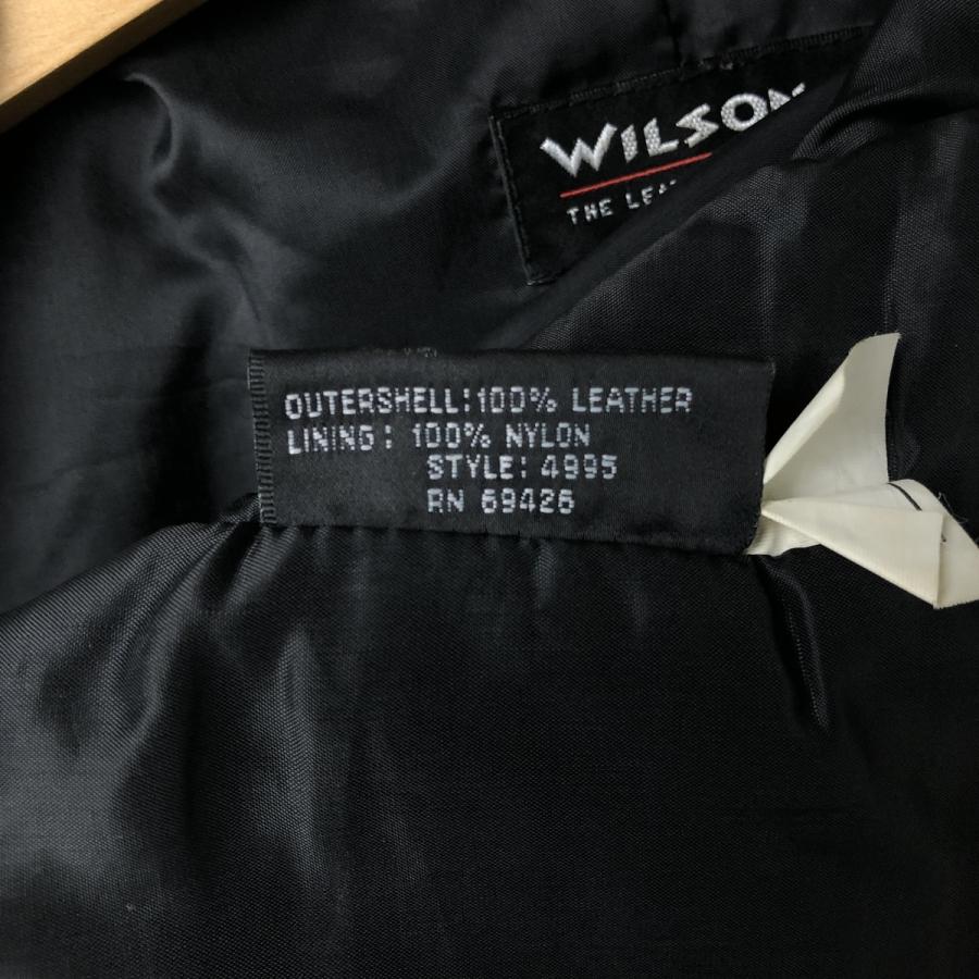 古着 80年代 ウィルソンズレザー WILSONS LEATHER 前開き レザーベスト