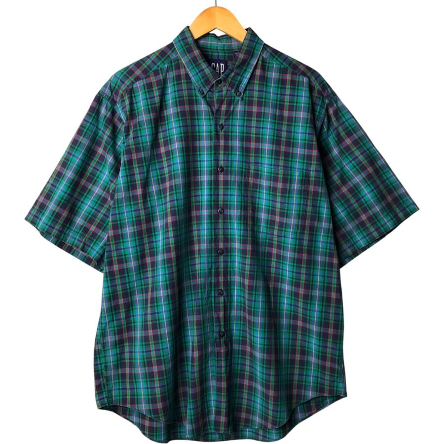 Gap(ギャップ) 80~90S ギンガムチェックボタンダウンシャツ メンズ  XL【中古】【ブランド古着バズストア】 中古】ギャップ Gap 80~90S ギンガムチェックボタンダウンシャツ
