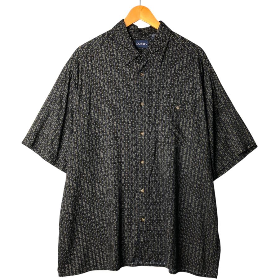 古着 ピューリタン PURITAN 総柄 半袖 レーヨンシャツ メンズXL相当 