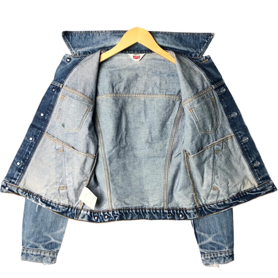【入手困難】オルテガ柄 デニムジャケット vintage 革 古着 80年代 チュニジア製 Levi's ユーロリーバイス 70602