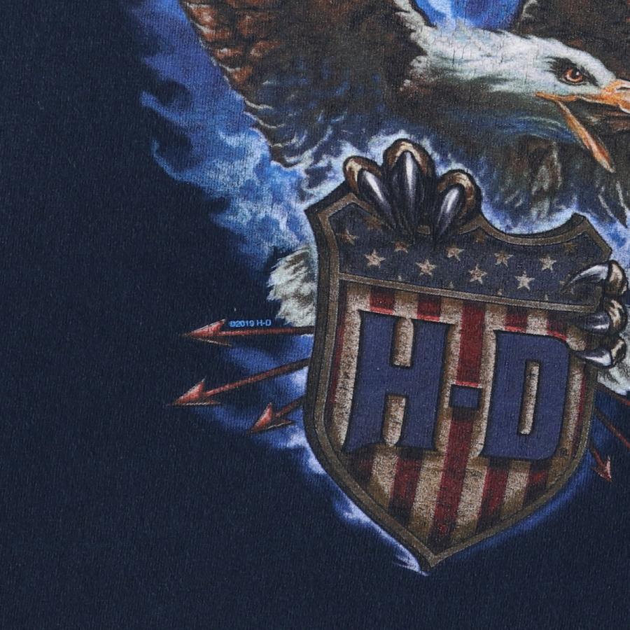 古着 ハーレーダビッドソン Harley-Davidson 鷲柄 イーグル柄