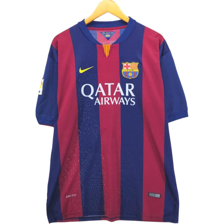 NIKE（ナイキ） 古着 DRI-FIT スリットネック ラ リーガ FC BARCELONA