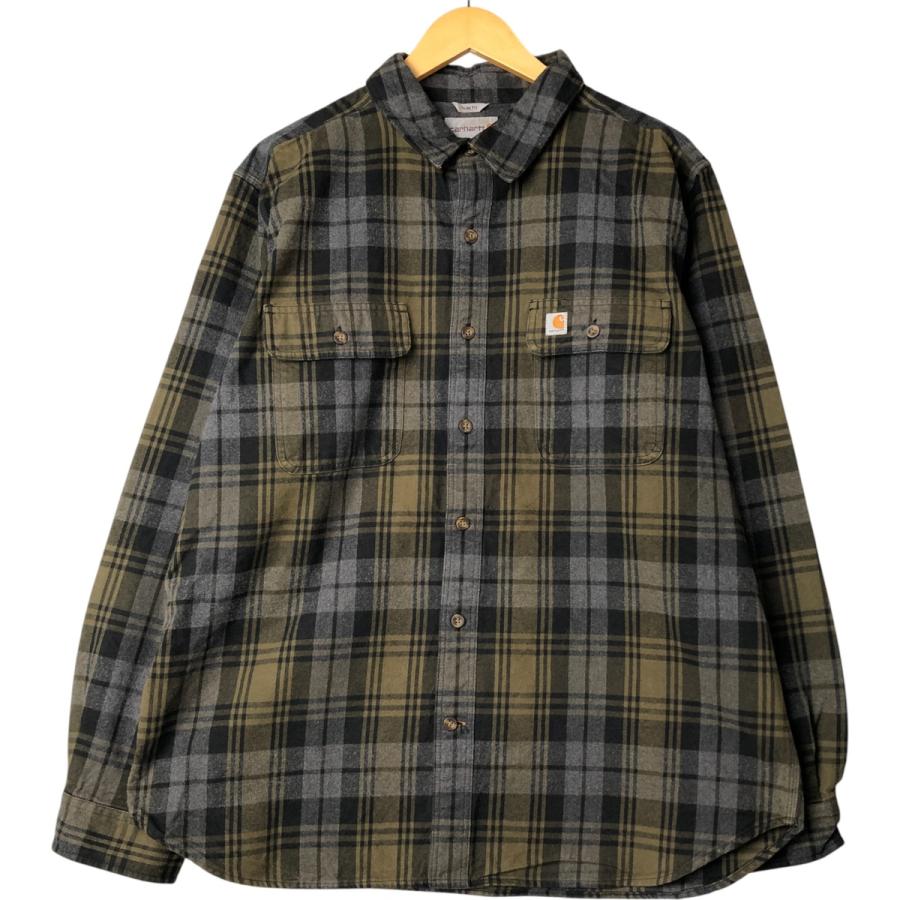 Carhartt（カーハート） 古着 タータンチェック 長袖 フランネル