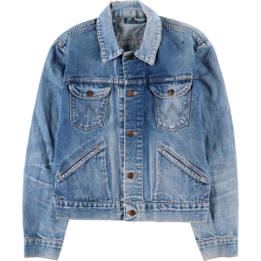 90s WARNGLER デニム ジャケット 濃紺 日本製 VINTAGE 短丈 L】【90年代】Wrangler ラングラー デニムジャケット Gジャン
