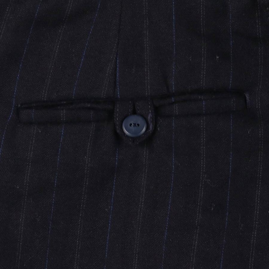 古着 ストライプ柄 ツータック スラックスパンツ メンズw33相当  