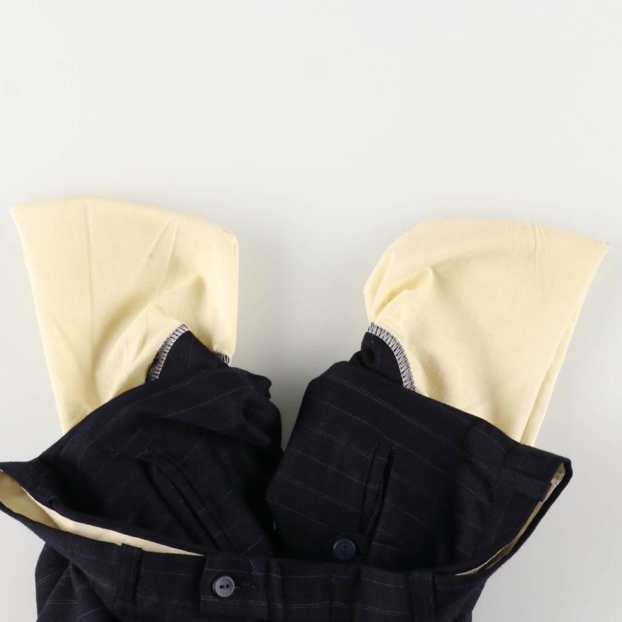 古着 ストライプ柄 ツータック スラックスパンツ メンズw33相当  