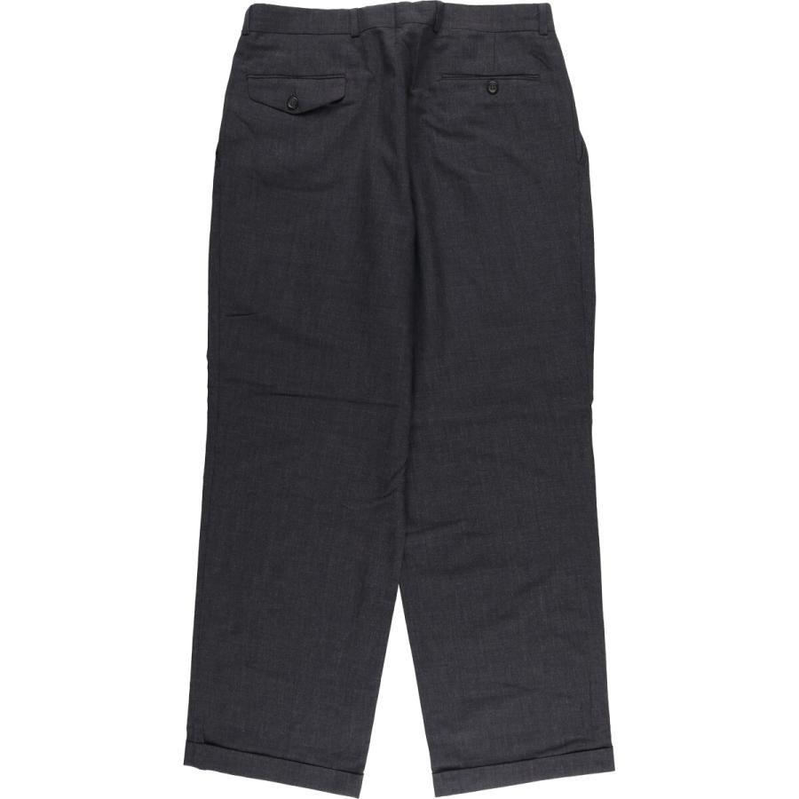 ビンテージスラックス 2タック ウールパンツ ワイドパンツ 90s USA 古着 80s USA製 RalphLauren 2タックウールスラックス 鼠色 W34