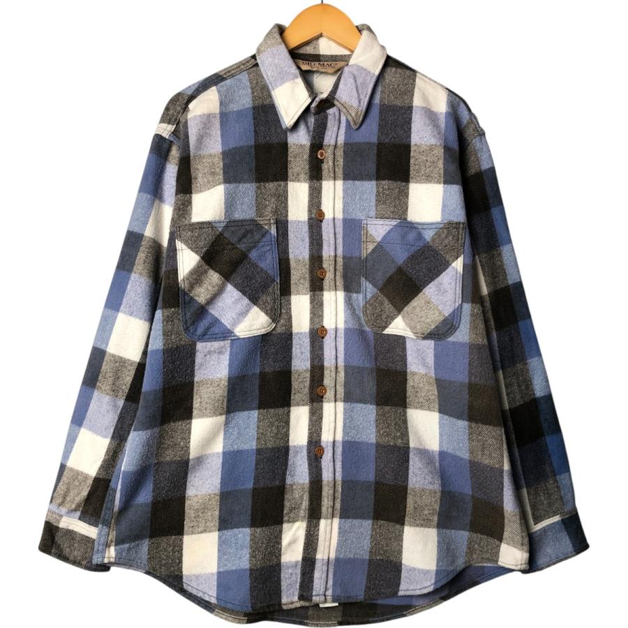 90's BIGMAC/ヘビーネル/好配色/ 90's BIG MAC USA製 好配色 ヘビネルシャツ ブラウン - メルカリ