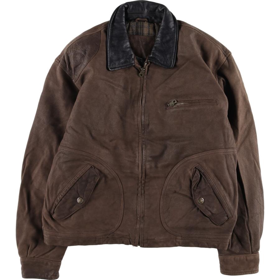 US古着☆vintage【レザー ネイティブ 民族】中綿 ジャケット/ブルゾン 古着 セントジョンズベイ ST. JOHN'S BAY スイングトップタイプ