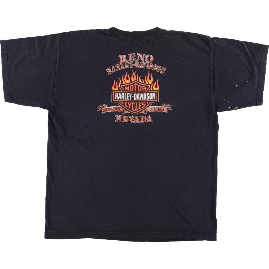 古着 00年代 ハーレーダビッドソン 鷲柄 イーグル柄 ファイヤー  