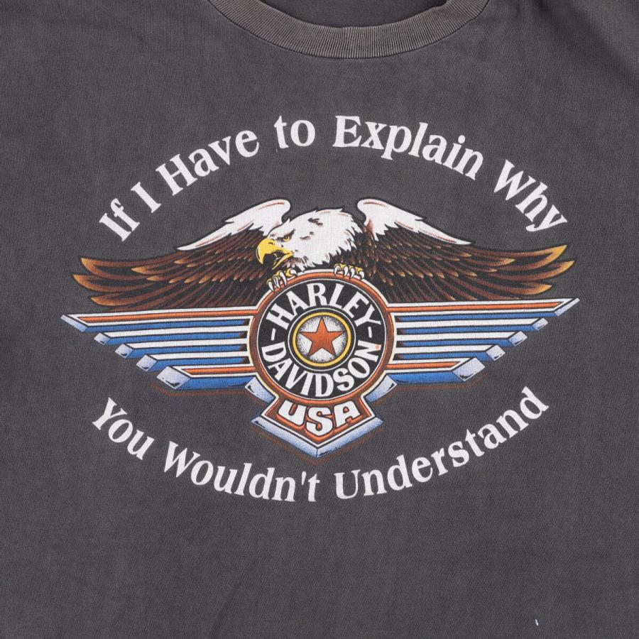 古着 ハーレーダビッドソン Harley-Davidson 鷲柄 イーグル柄 モーター 