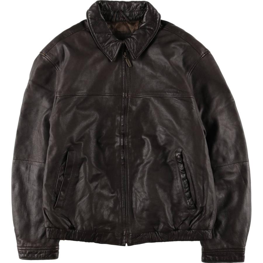 古着 SADDLEBRED 中綿入り スイングトップタイプ レザーブルゾン