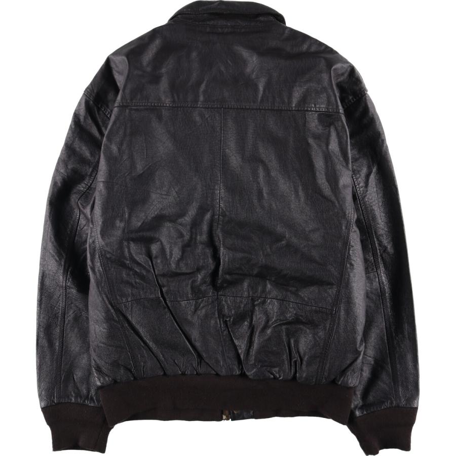 古着 AIR FORCE A-2タイプ 中綿入り レザーフライトジャケット メンズ