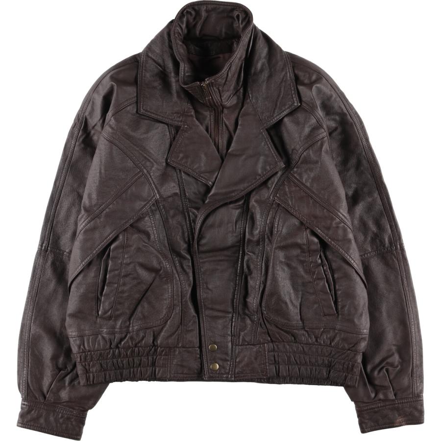 古着　レザーブルゾン 古着 WILSONS THE LEATHER EXPERTS 中綿入り レザーブルゾンタイプ