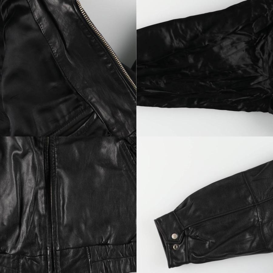 古着 ANDREW MARC スイングトップタイプ レザーブルゾン メンズL相当