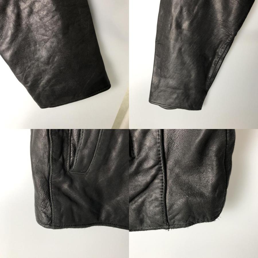 古着 ドッカーズ Dockers 中綿入り スイングトップタイプ レザー