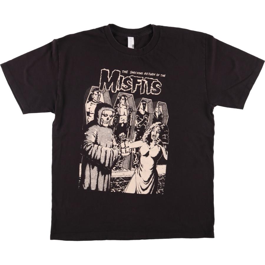 2002 00s 90s MISFITS Tシャツ ミスフィッツ バンド スカル 肩幅41cm】【バンドTシャツ】00's MISFITS（ミスフィッツ）骸骨 スカル