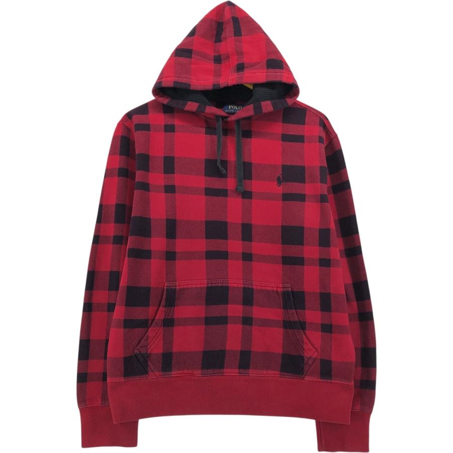 美品✨ Polo Ralph Laurenきれい色 チェックパーカー スウェット 古着 ラルフローレン Ralph Lauren POLO RALPH LAUREN チェック