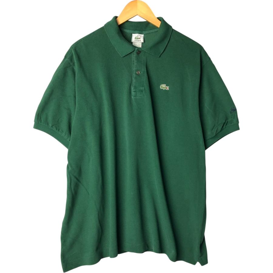 ラコステ ポロシャツ フランス製 グリーン LACOSTE（ラコステ） 古着 半袖 ポロシャツ フランス製 メンズXXL相当