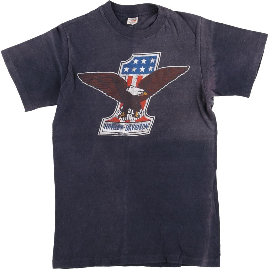 Hanes 古着 80年代 ヘインズ 三角タグ 鷲柄 ハーレーダビッドソン  