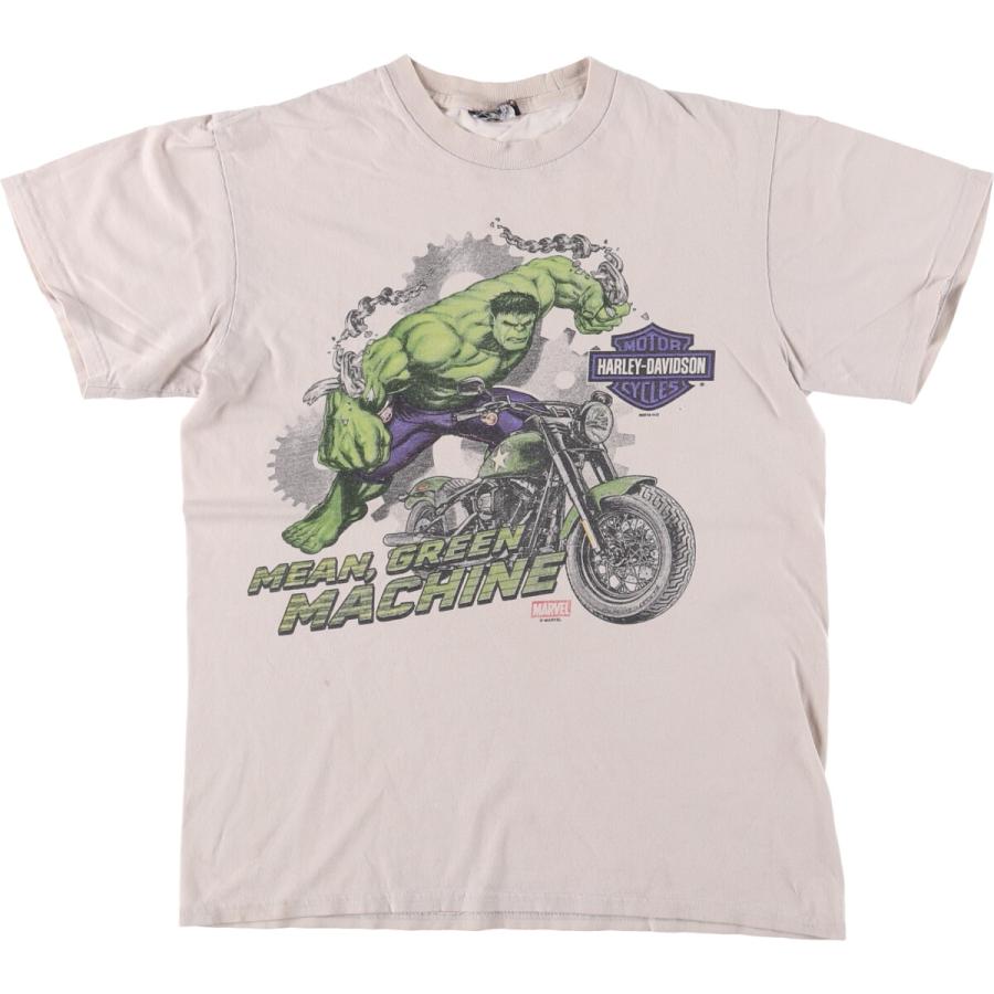 古着 ハーレーダビッドソン Harley-Davidson MARVEL マーベル ハルク モーターサイクル バイクTシャツ メンズS相当 /eaa575932 古着 ハーレーダビッドソン Harley-Davidson MARVEL マーベル ハルク