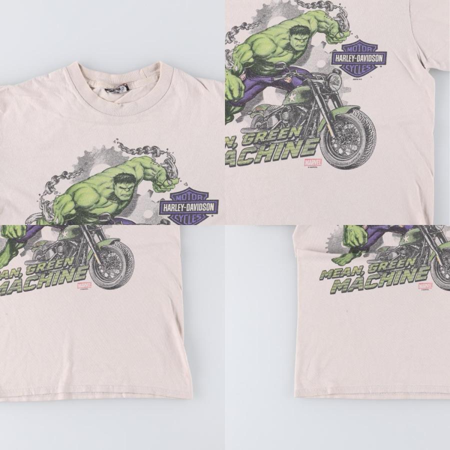 Harley-Davidson × Marvel バイカーTシャツ XL 古着 ハーレーダビッドソン Harley-Davidson MARVEL マーベル ハルク