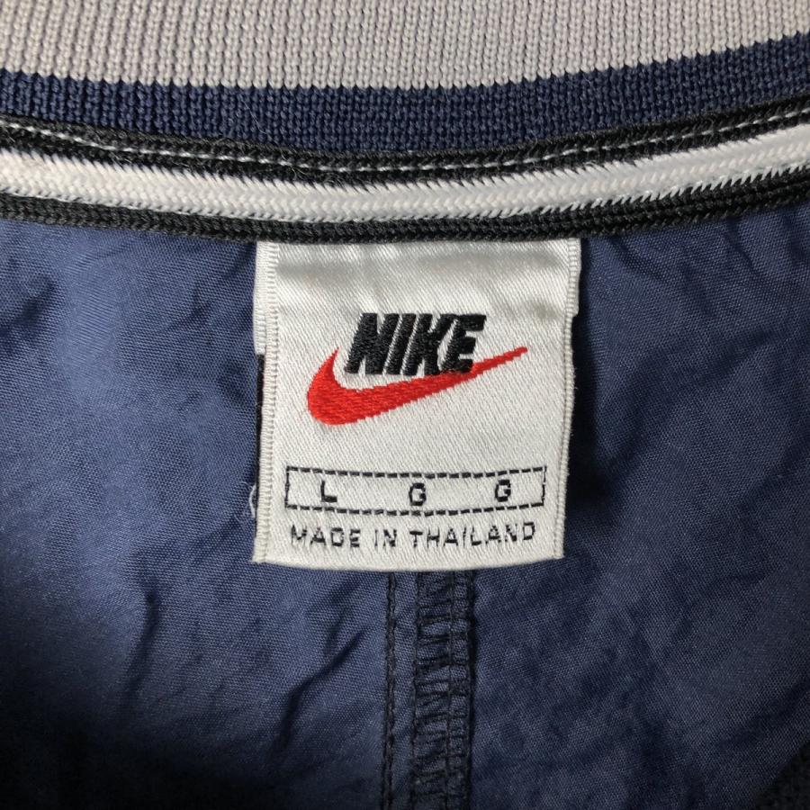 Nike 長袖 Vネック ピステ L ネイビー/グレー 90s 90's USA製 NIKE L/S
