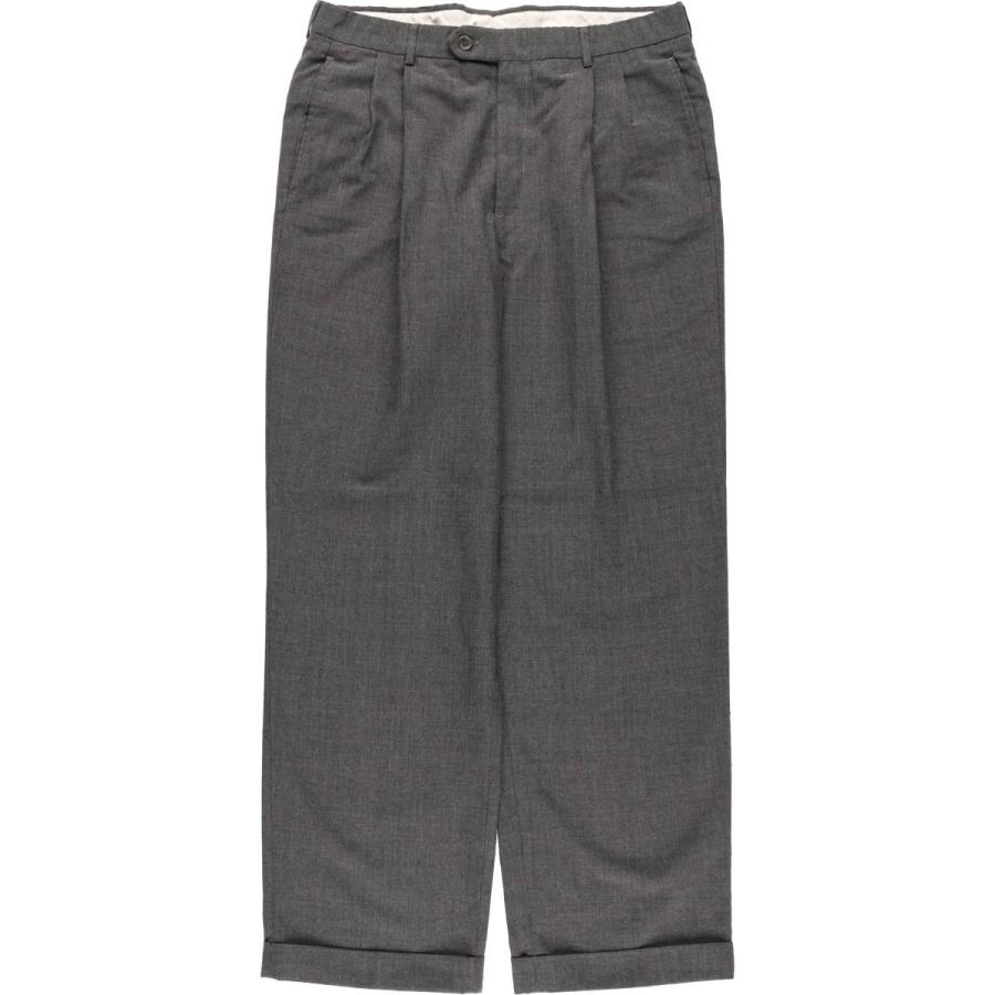 claiborne リネン/コットン　ツータックスラックス　黒31/30 古着. 古着–claiborne 2タック スラックス – 【古着通販】Gleeful Web