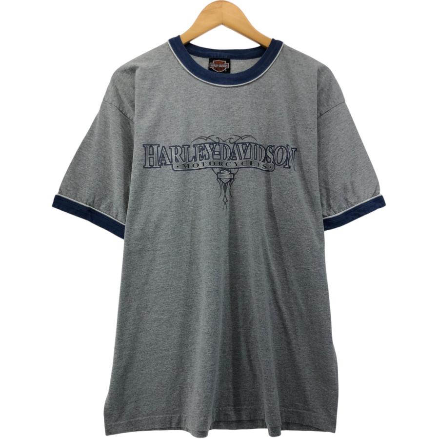 古着 ハーレーダビッドソン Harley-Davidson リンガーTシャツ USA製 