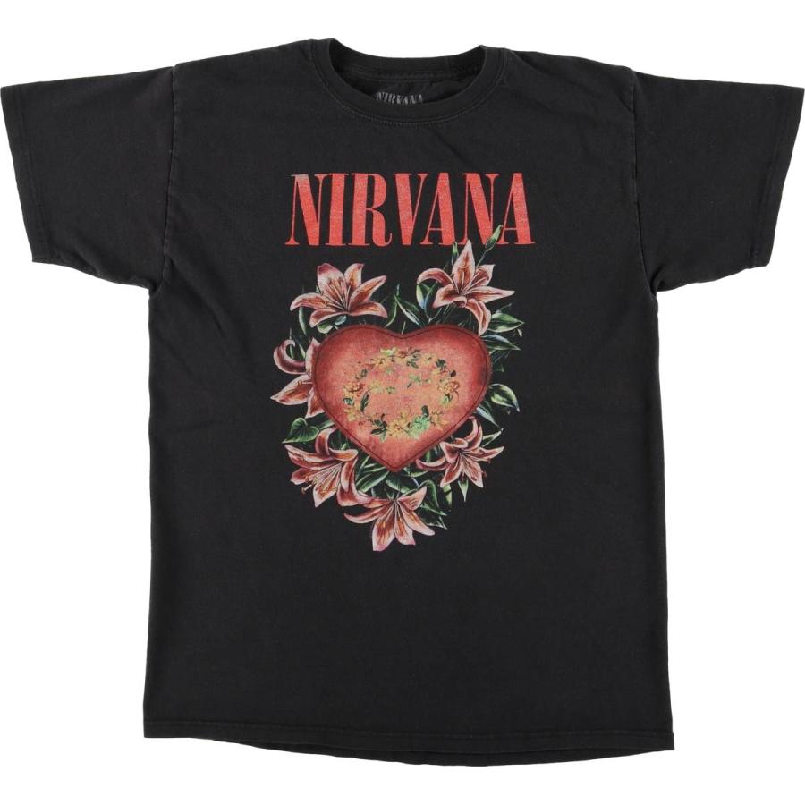 古着 NIRVANA ニルヴァーナ 花柄 バンドTシャツ バンT メンズM