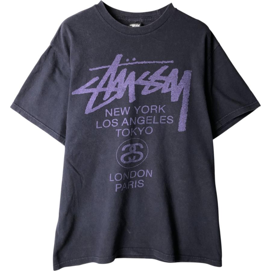 STUSSY 古着 ステューシー ワールドツアー サーフ スケートT