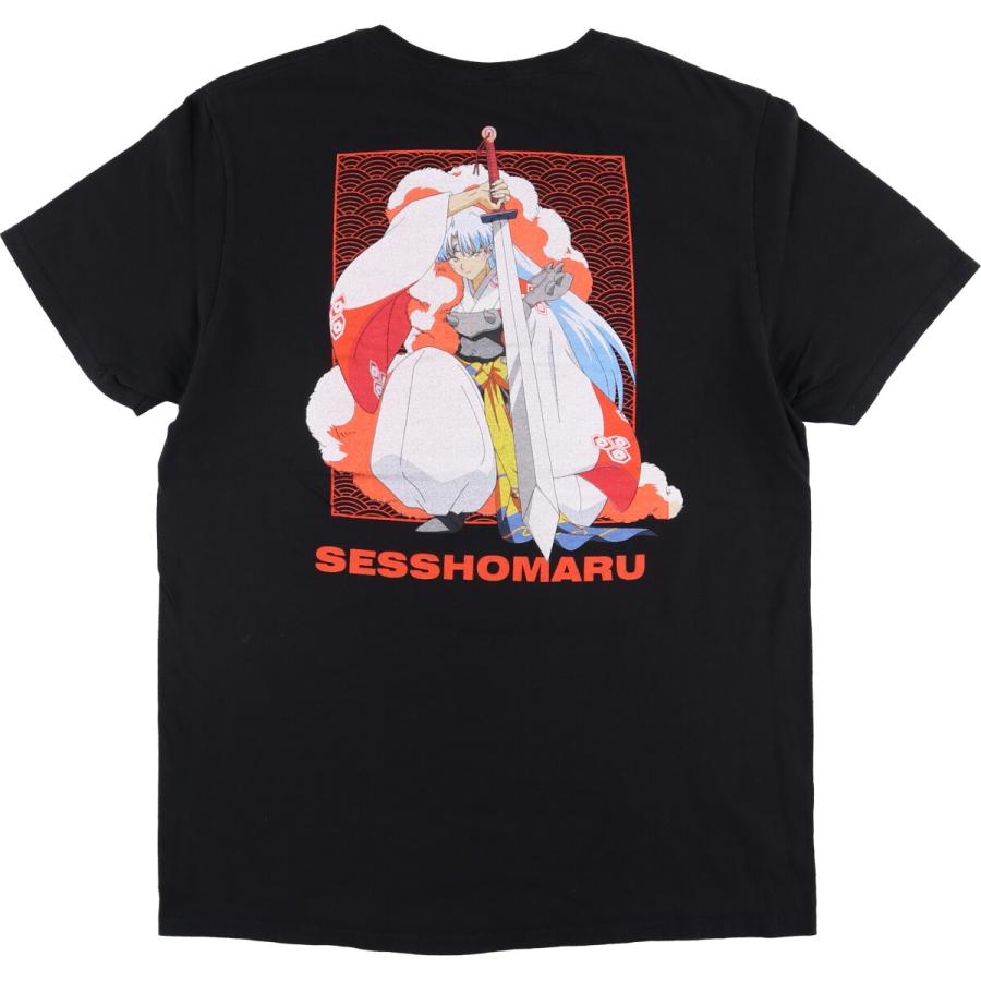 古着 INUYASHA 犬夜叉 殺生丸 アニメ キャラクタープリントTシャツ
