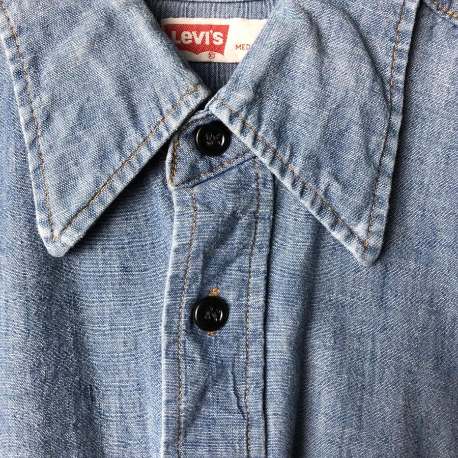 USA製 70s 古着 levis リーバイス オレンジタブ デニム シャツ 70年代 USA製 Levi's リーバイス オレンジタブ シャンブレーシャツ