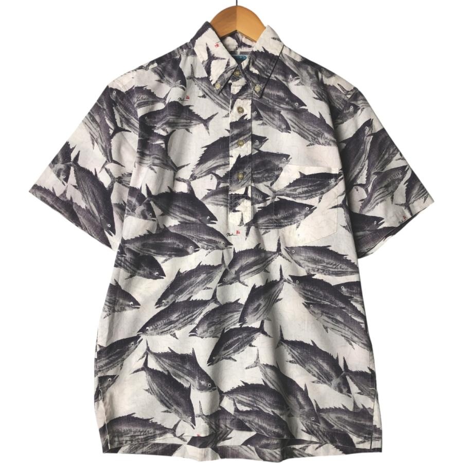 reyn spooner XL アロハシャツ 魚柄 reyn spooner（レインスプーナー） 古着 ナオキハヤシ 魚柄 プル