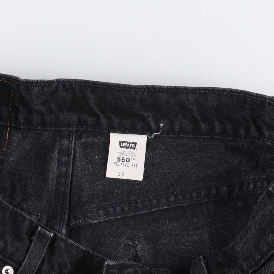 90s 550 ショーツ　カナダ製　ブラックデニム　バギーショーツ　W36 90s 550 ショーツ カナダ製 ブラックデニム バギーショーツ W36 90s