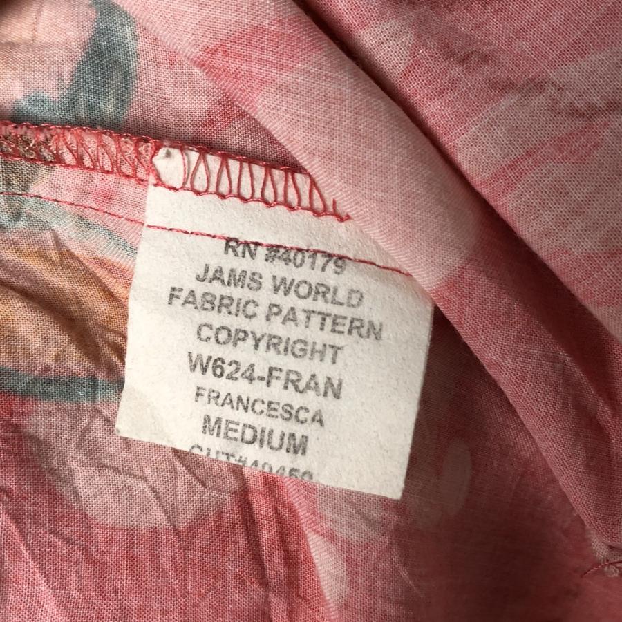 古着 90年代 JAMS WORLD 総柄 ボタニカル柄 オープンカラー レーヨン  