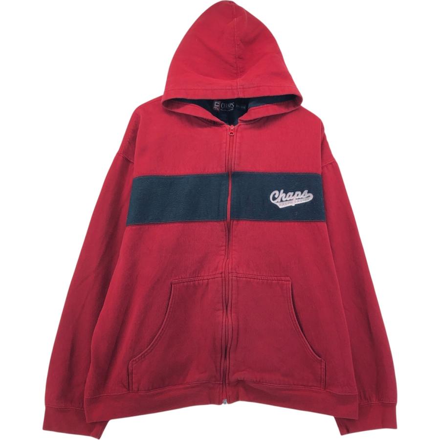 古着 90年代 ラルフローレン Ralph Lauren CHAPS チャップス スウェットフルジップパーカー メンズXXL相当 ヴィンテージ /eaa578001 古着 90年代 ラルフローレン Ralph Lauren CHAPS チャップス