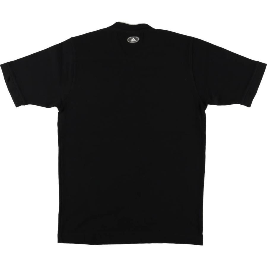 adidas 古着 90~00年代 アディダス Vネック ロゴTシャツ メンズM